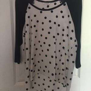 High-low raglan style top